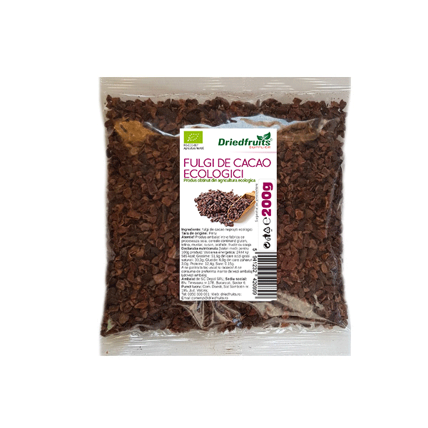 Fulgi de cacao (cacao nibs) BIO Driedfruits – 200 g